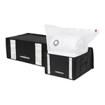 Tekstylne pojemniki do przechowywania ubrań zestaw 2 szt. próżniowe/usztywniane 50x65x27 cm Black Edition – Compactor