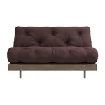 Ciemnobrązowa rozkładana sofa 140 cm Roots – Karup Design