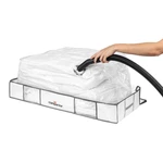 Tekstylny/plastikowy pojemnik pod łóżko próżniowy 105x45x15,5 cm Life – Compactor
