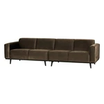 Brązowa aksamitna sofa BePureHome Statement, 280 cm