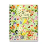 Spirál.blok A5 čtv Pigna Nature Flowers