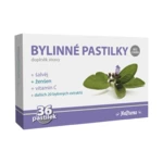 MEDPHARMA Bylinné pastilky bez cukru šalvia, ženšen, vitamín C 36 pastilek