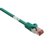 Renkforce RF-3432040 RJ45 sieťové káble, prepojovacie káble CAT 6 S/FTP 0.50 m zelená s ochranou, pozlátené kontakty, sa