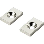 TRU COMPONENTS W20L12T3-M4 permanentný magnet pravouhlý (d x š x v) 20 x 12 x 3 mm N35   Max. pracovná teplota: 80 °C