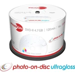Primeon 2761207 DVD-R 4.7 GB 50 ks vreteno možnosť potlače, povrch s vysokým leskom, vodotesný, odolné voči oteru