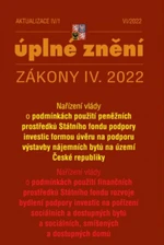 Aktualizace IV/1 2022 O podmínkách použití peněžních prostředků Státního fondu podpory investic