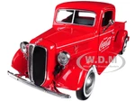 1937 Ford Pickup Truck "Coca-Cola" Red with 6 Bottle Carton Accessories 1/24 Diecast Model Car by Motor City Classics