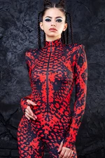 Red Snake Costume Women - Sexy Rave Bodysuit - Animal Print Costume Women - - Festival Clothes - Burning Man Catsuit - Rave Outfit Women - Vamp Pad Co