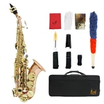 Bb key to High F key and G Key Phosphor Bronze Copper Curved Soprano Saxophone