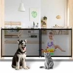 Portable Foldable Pet Isolation Net Baby Safety Gate Fence Installation Indoor and Outdoor Pet Supplies