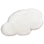 Cloud Shape Carpet White Wool-Like Hair Simple Modern Style Floor Carpet For Home Office Decoration