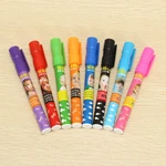 Genvana 1.5mm 8 Colors Per Set Children Cute Erasable Marker Pen for White Board