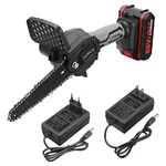 6'' Portable Electric Pruning Saw RechargeableSmall Woodworking Electric Chain W/ 1/2 Battery