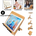 Portable Wooden Bookshelf Stand Bible Cookbook Music Book laptop Holder Folding Rack Reading Tool