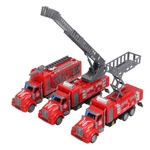 1: 48 Red Ladder / Sprinkler / Lifting Platform Long Head Return Fire Truck