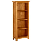 4-Tier Bookcase 17.7"x8.6"x43.3" Solid Oak Wood