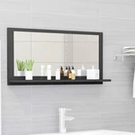 Bathroom Mirror Gray 31.5"x4.1"x14.6" Chipboard