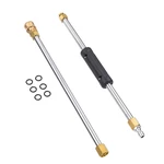 Pressure Washer Extension Wand 4000PSI Stainless Steel Non-slip Labor-saving Washer Wand