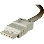Síťový připojovací kabel kabel s otevřenými konci - síťová zásuvka počet kontaktů: 4 + PE, bílá, 15 ks