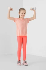 Dětské bavlněné tričko 4F růžová barva