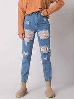 Blue torn mom jeans by Tanel RUE PARIS