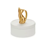 Biela porcelová dóza na šperky Balvi Cat