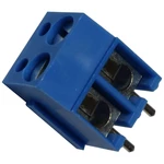 Šroubovací svorkovnice do dps 2 kontakty 24a/250v rm5.08mm modrá barva ptr akz120/2ds-5.08-v-blue