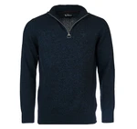 Barbour Zapínací sveter Barbour Essential Lambswool Half Zip - navy