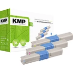 KMP sada tonerov  náhradný OKI 44973535, 44973534, 44973533 kompatibilná zelenomodrá, purpurová, žltá 1500 Seiten O-T37V