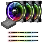 Thermaltake Riing Plus 12 RGB Kit PC vetrák s krytom čierna, RGB (š x v x h) 120 x 120 x 25 mm vrátane LED osvetlenia