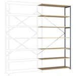 Manuflex RP1742.6011 prístavný modul regálu oddelenia 100 kg (š x v x h) 1470 x 3000 x 500 mm ocel práškovo lakované rez
