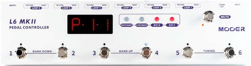 MOOER Pedal Controller L6 MKII Nožní přepínač MOOER Pedal Controller L6 MKII Nožní přepínač