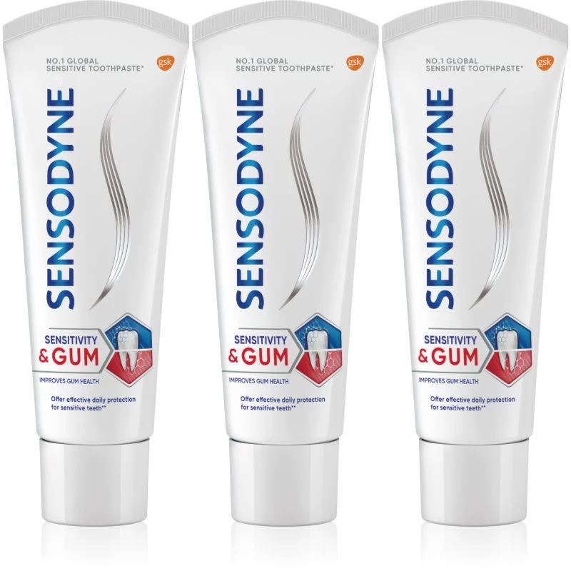 Sensodyne Sensitivity & Gum zubní pasta pro citlivé zuby Mint 3x75 ml Sensodyne Sensitivity & Gum zubní pasta pro citlivé zuby Mint 3x75 ml