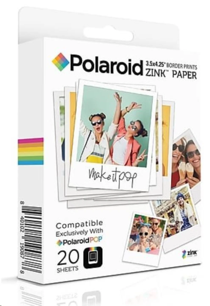 Polaroid Instant Zink Media 3,5x4,25" Pop 20ks POLZL3X420 Polaroid Instant Zink Media 3,5x4,25" Pop 20ks POLZL3X420