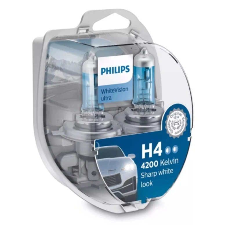 Autožárovky Philips WhiteVision ultra 12342WVUSM H4 P43t 12V 60/55W s homologací Autožárovky Philips WhiteVision ultra 12342WVUSM H4 P43t 12V 60/55W s homologací