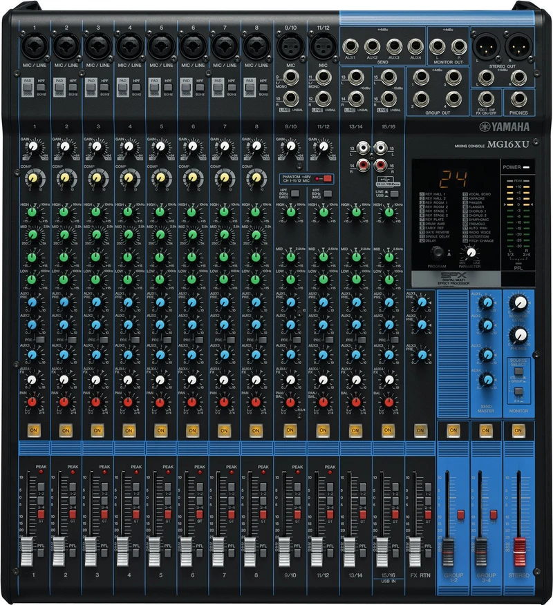 Yamaha MG16XU Analogový mixpult Yamaha MG16XU Analogový mixpult