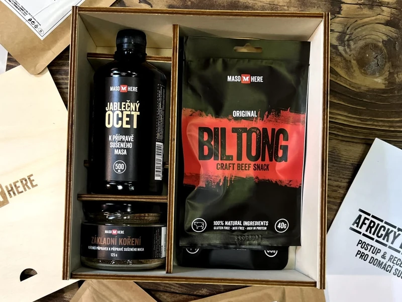 Maso Here Dárková krabička - Biltong Maso Here Dárková krabička - Biltong