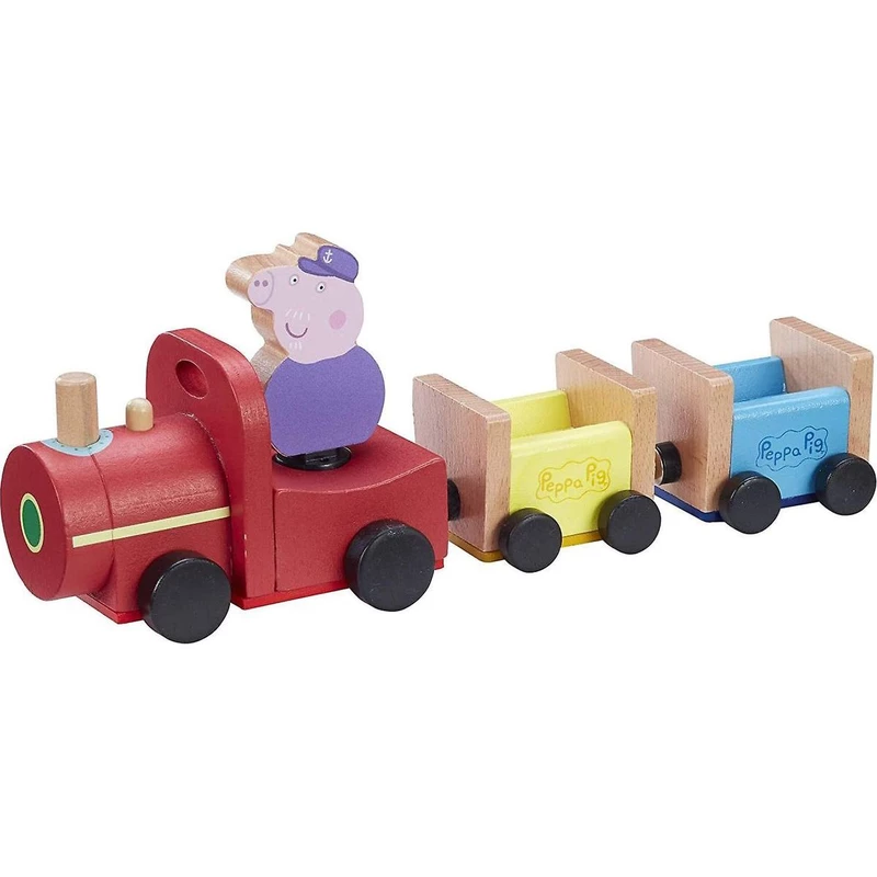 TM Toys Peppa Pig Dřevěný vláček a figurka dědečka