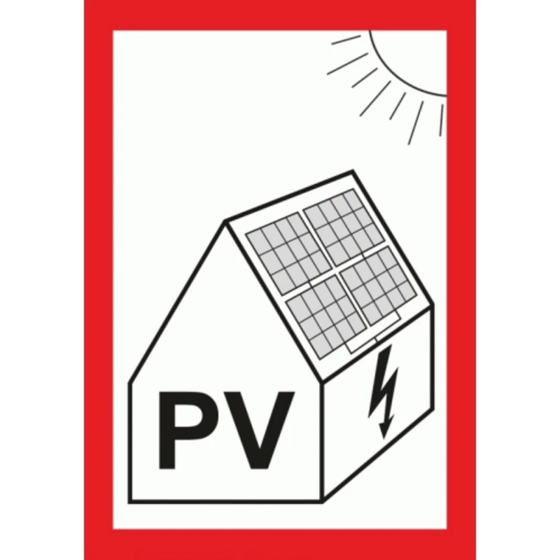 Samolepka PV symbol pro fotovoltaiku 75x105mm Samolepka PV symbol pro fotovoltaiku 75x105mm