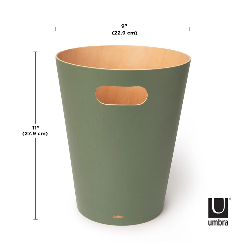 Odpadkový koš 28 cm Umbra WOODROW - zelený Odpadkový koš 28 cm Umbra WOODROW - zelený