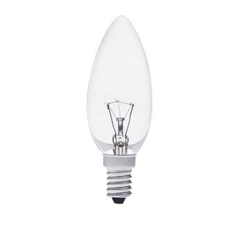 Žárovka průmyslová čirá TES-LAMP 25W E14 B35 svíčka