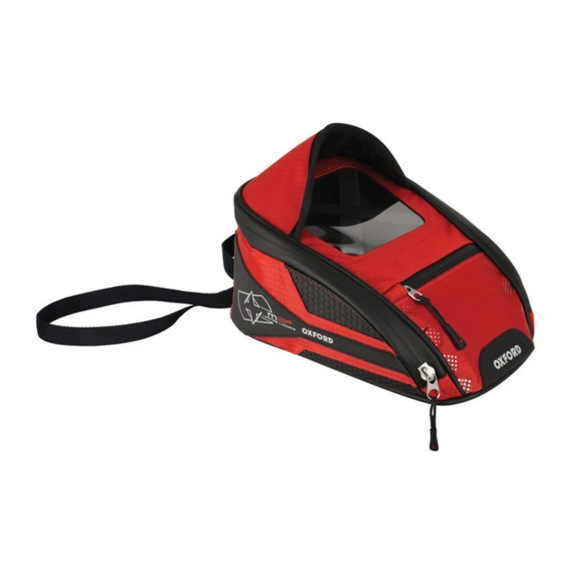 Tankbag na motocykl Oxford M2R 2 l černý/červený s magnetickou základnou Tankbag na motocykl Oxford M2R 2 l černý/červený s magnetickou základnou