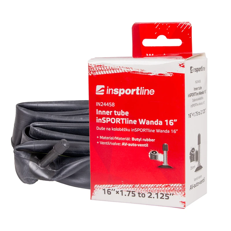 Duše inSPORTline Wanda 16" x 1.75-2.125" (47/57-305) AV Duše inSPORTline Wanda 16" x 1.75-2.125" (47/57-305) AV