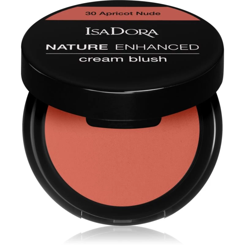 IsaDora Nature Enhanced Cream Blush kompaktní tvářenka se štětcem a zrcátkem odstín 30 Apricot Nude 3 g