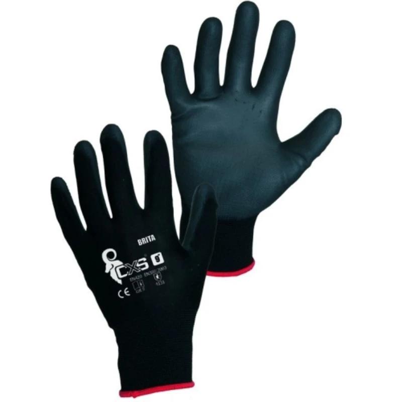 Pracovní rukavice CXS BRITA BLACK velikost 10 Pracovní rukavice CXS BRITA BLACK velikost 10