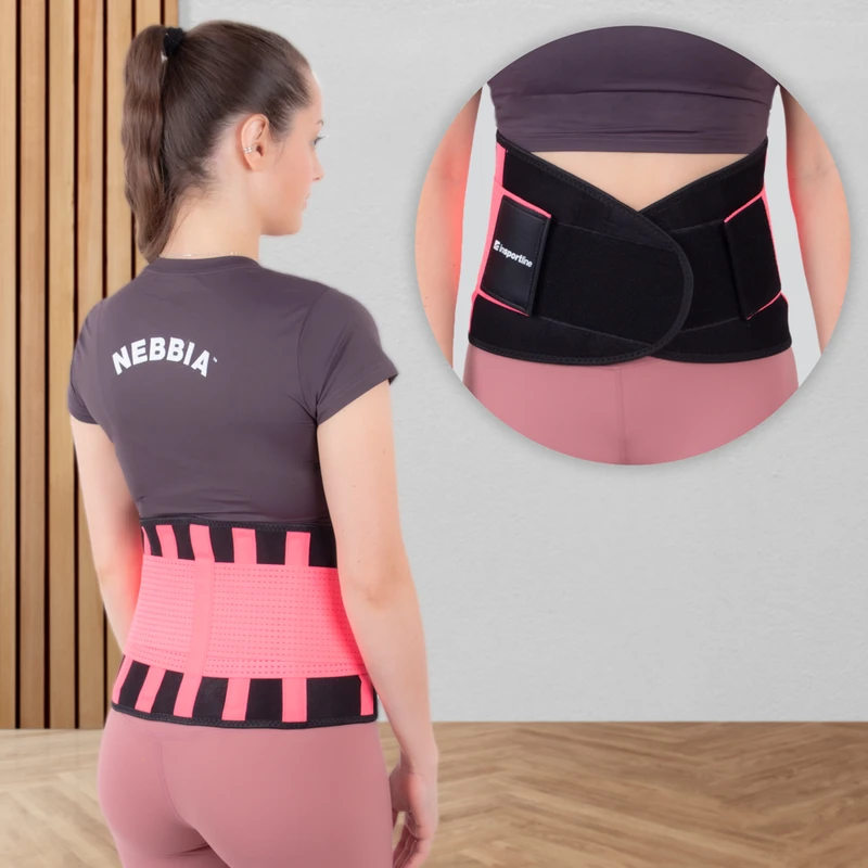 Neoprenový pás inSPORTline Waistrim růžová S Neoprenový pás inSPORTline Waistrim růžová S