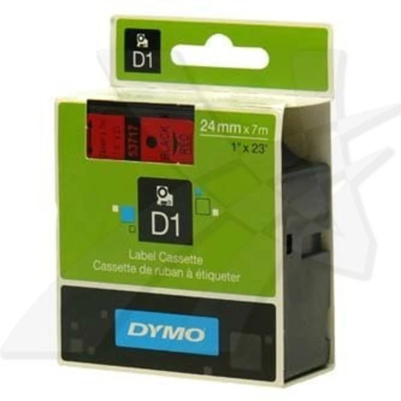 Dymo D1 53717, S0720970, 24mm x 7m černý tisk / červený podklad, originální páska Dymo D1 53717, S0720970, 24mm x 7m černý tisk / červený podklad, originální páska