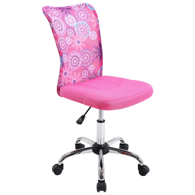 Carryhome OTOČNÁ ŽIDLE PRO MLADÉ, síťovina, růžová, barvy chromu Carryhome OTOČNÁ ŽIDLE PRO MLADÉ, síťovina, růžová, barvy chromu