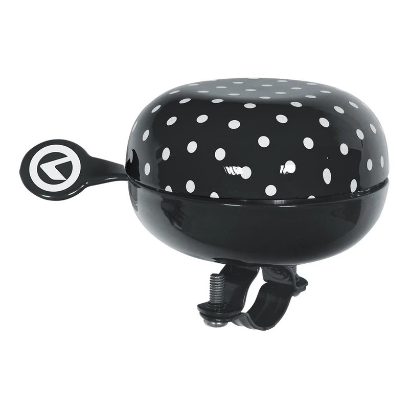 Zvonek na kolo Kellys Bell 80 Dots černé tečky Zvonek na kolo Kellys Bell 80 Dots černé tečky
