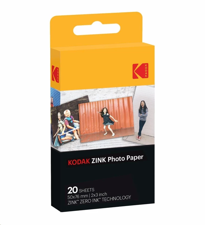 Kodak RODZ2X320 samolepicí fotopapír ZINK 50x76 mm (2x3") 20 listů, bílý, 290g/m2 termo